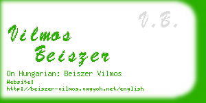vilmos beiszer business card